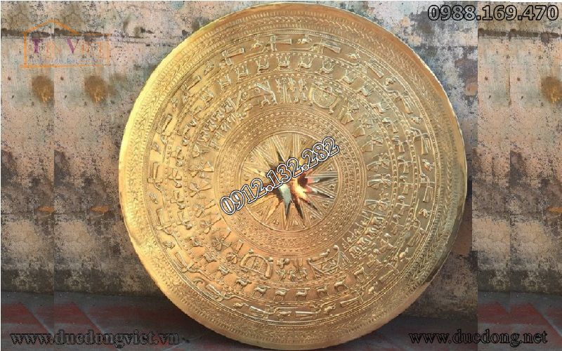 Tranh trống đồng bằng đồng vàng giá tốt tại Hà Nội