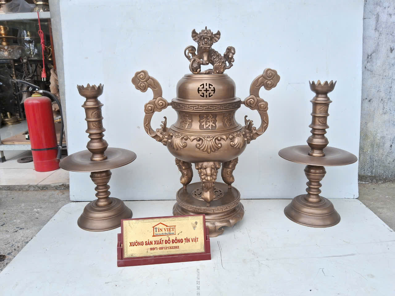đồ đồng tín việt, bộ ngũ sự bằng đồng giả cổ