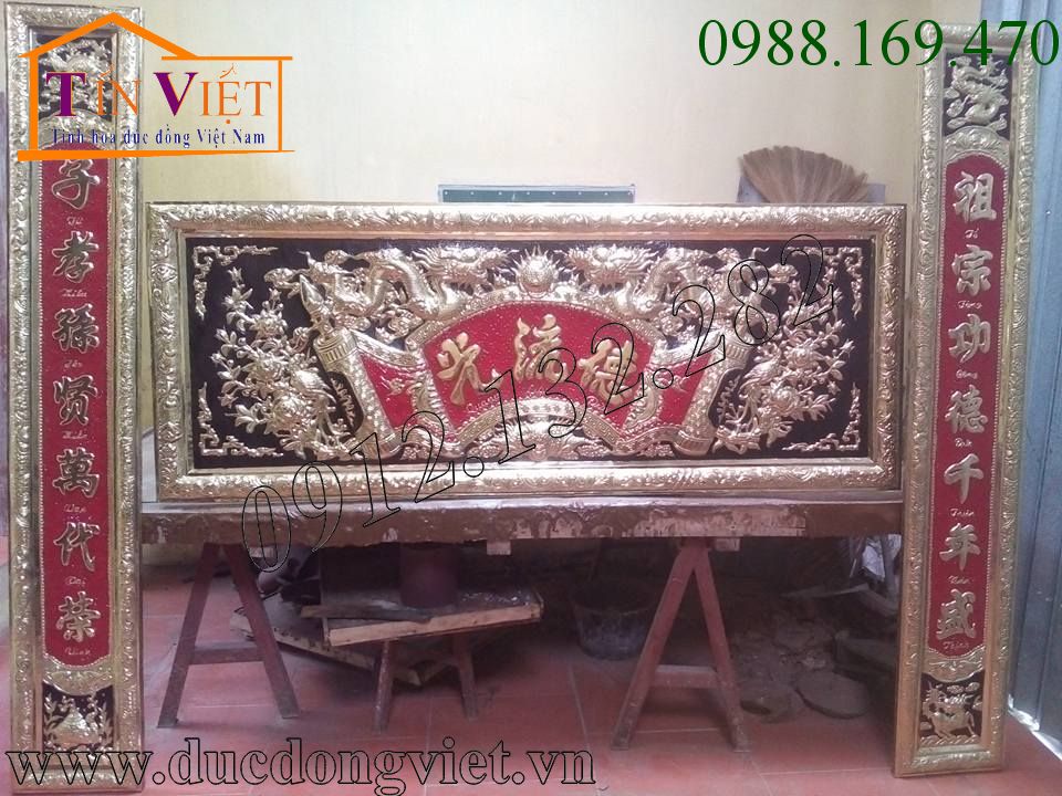 Một số mẫu hoành phi câu đối, cuốn thư câu đối bằng đồng giá rẻ để quý khách tham khảo