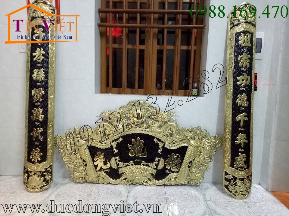 Một số mẫu hoành phi câu đối, cuốn thư câu đối bằng đồng giá rẻ để quý khách tham khảo