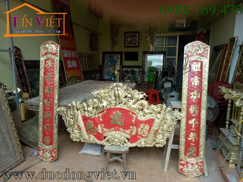 Một số mẫu hoành phi câu đối, cuốn thư câu đối bằng đồng giá rẻ để quý khách tham khảo