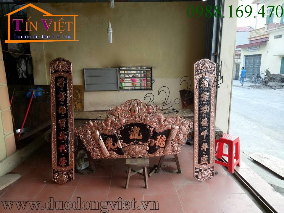 Một số mẫu hoành phi câu đối, cuốn thư câu đối bằng đồng giá rẻ để quý khách tham khảo