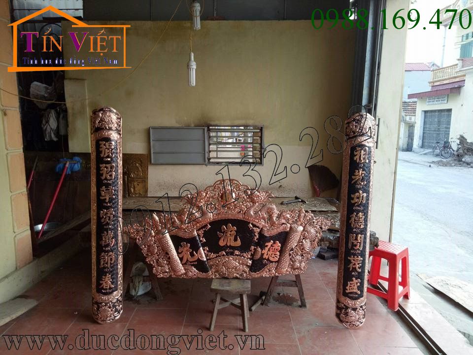 Một số mẫu hoành phi câu đối, cuốn thư câu đối bằng đồng giá rẻ để quý khách tham khảo