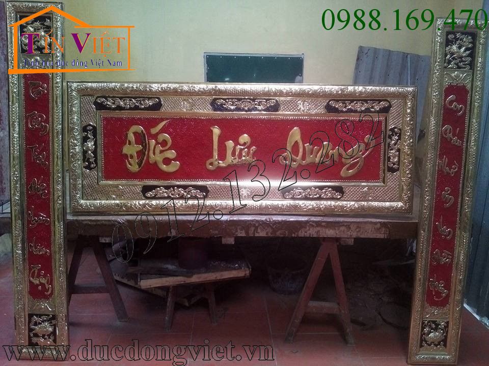 Một số mẫu hoành phi câu đối, cuốn thư câu đối bằng đồng giá rẻ để quý khách tham khảo