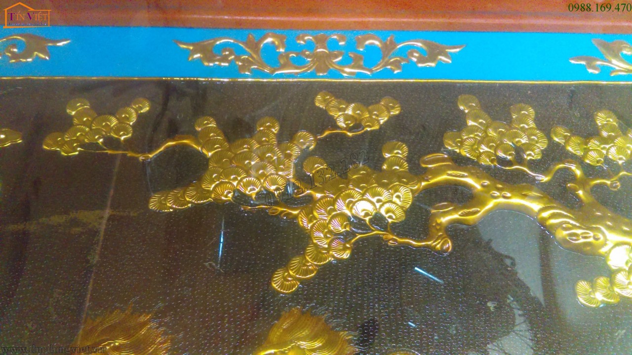 Tranh mã đáo thành công khung gỗ dổi, tranh đồng