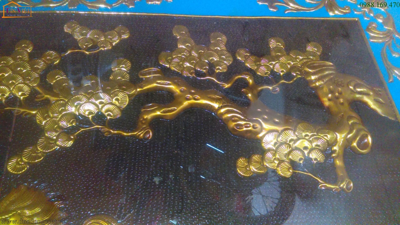 Tranh mã đáo thành công khung gỗ dổi, tranh đồng