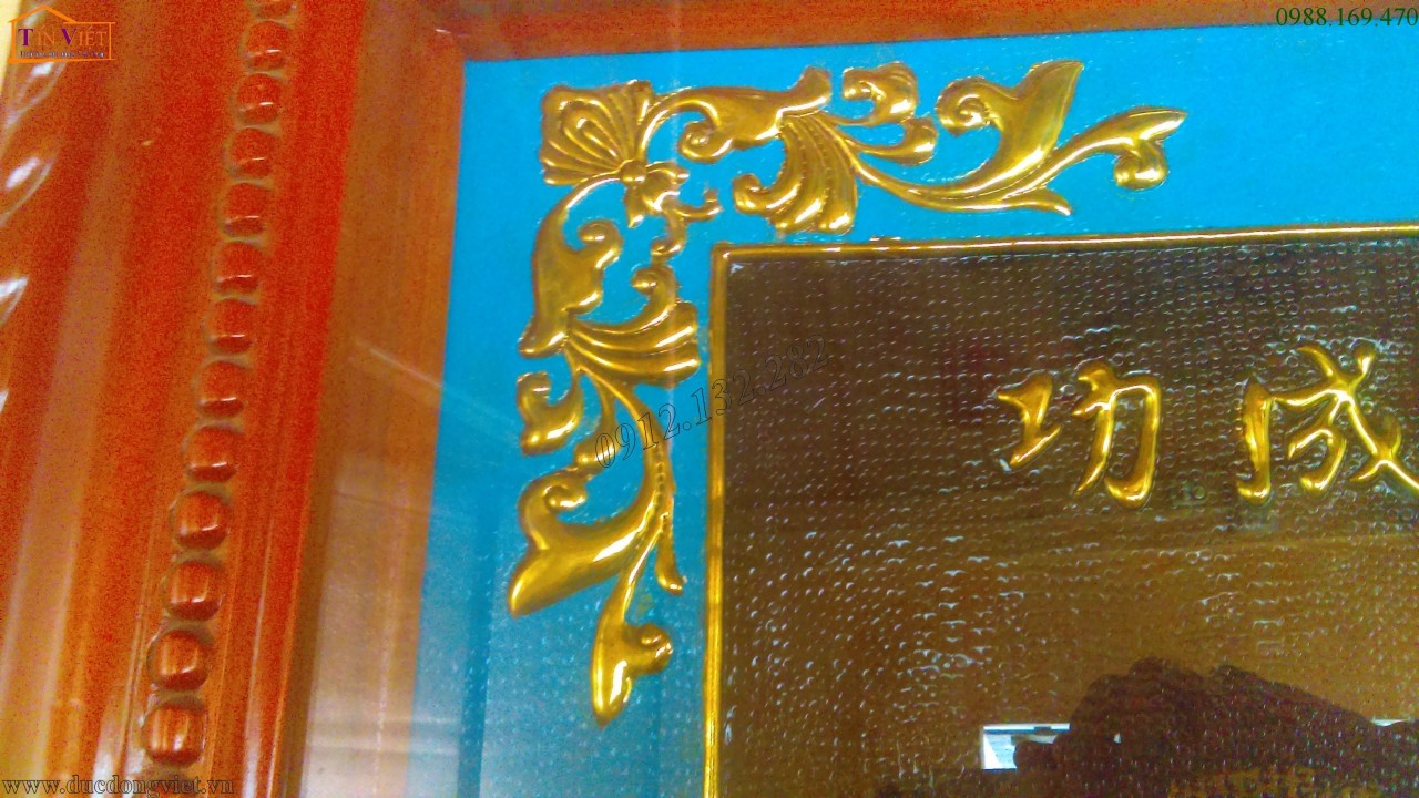 Tranh mã đáo thành công khung gỗ dổi, tranh đồng