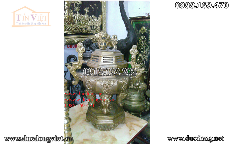 Đỉnh đồng cao cấp đồng vàng nguyên chất