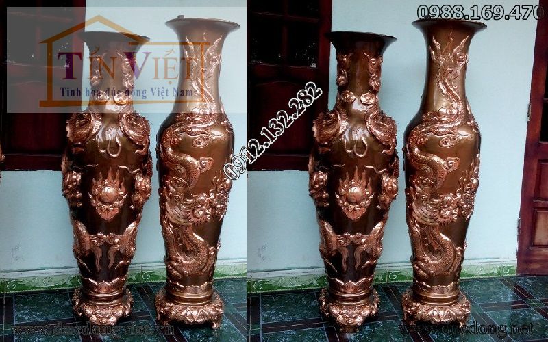 Lộc bình bằng đồng đỏ nguyên chất