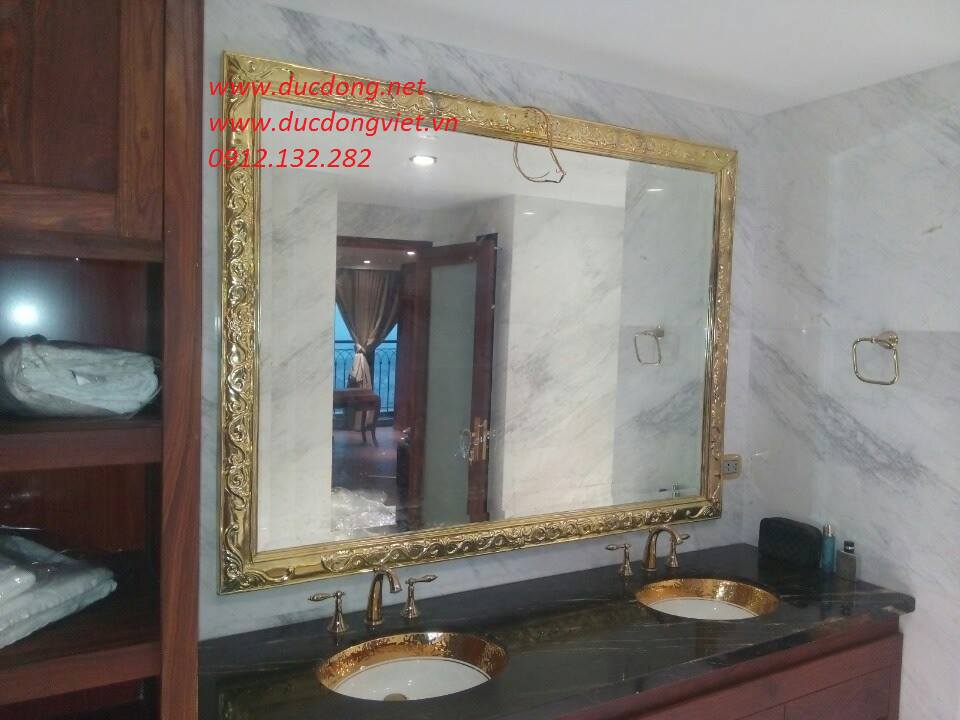 Khung gương mạ vàng 24k