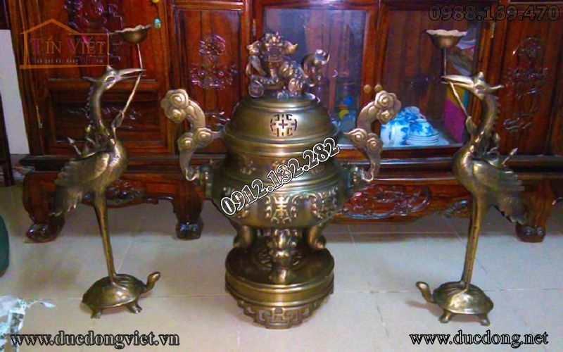 Đỉnh đồng vạn thọ giả cổ 65 đã giao chú Biên ở Bắc Từ Liêm