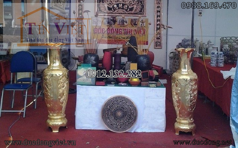 Lộc bình mạ vàng