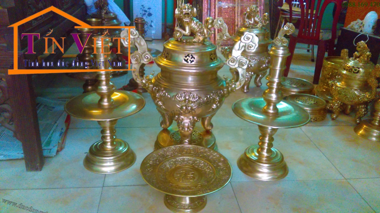Bộ thờ tam sự dáng đơi đào