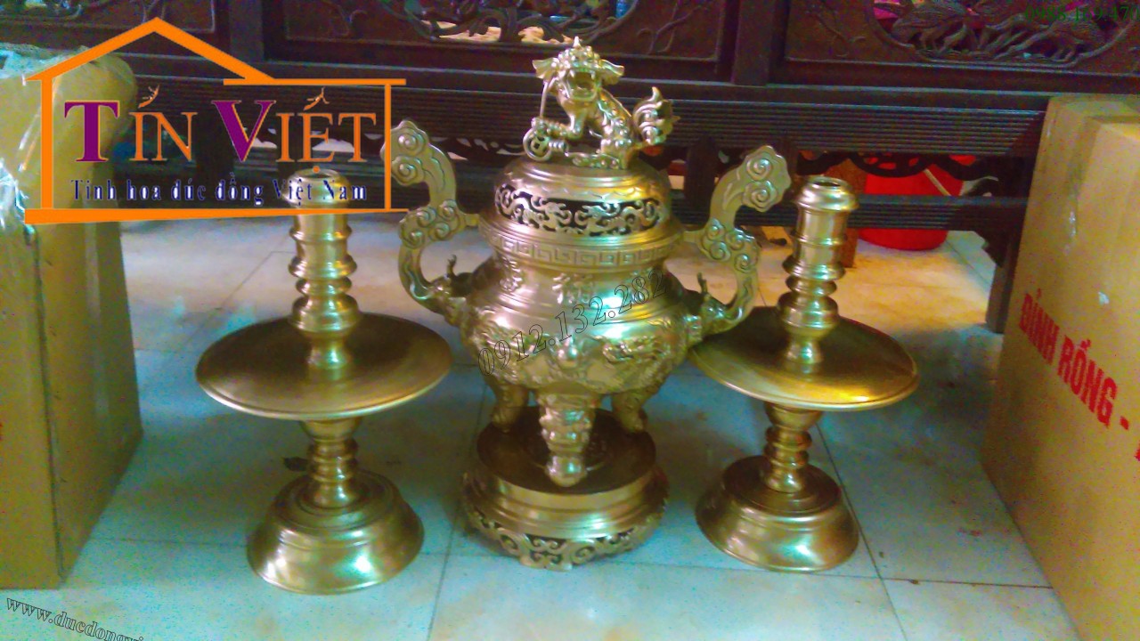 Đỉnh rồng song long chầu nguyệt có nhiều kích thước
