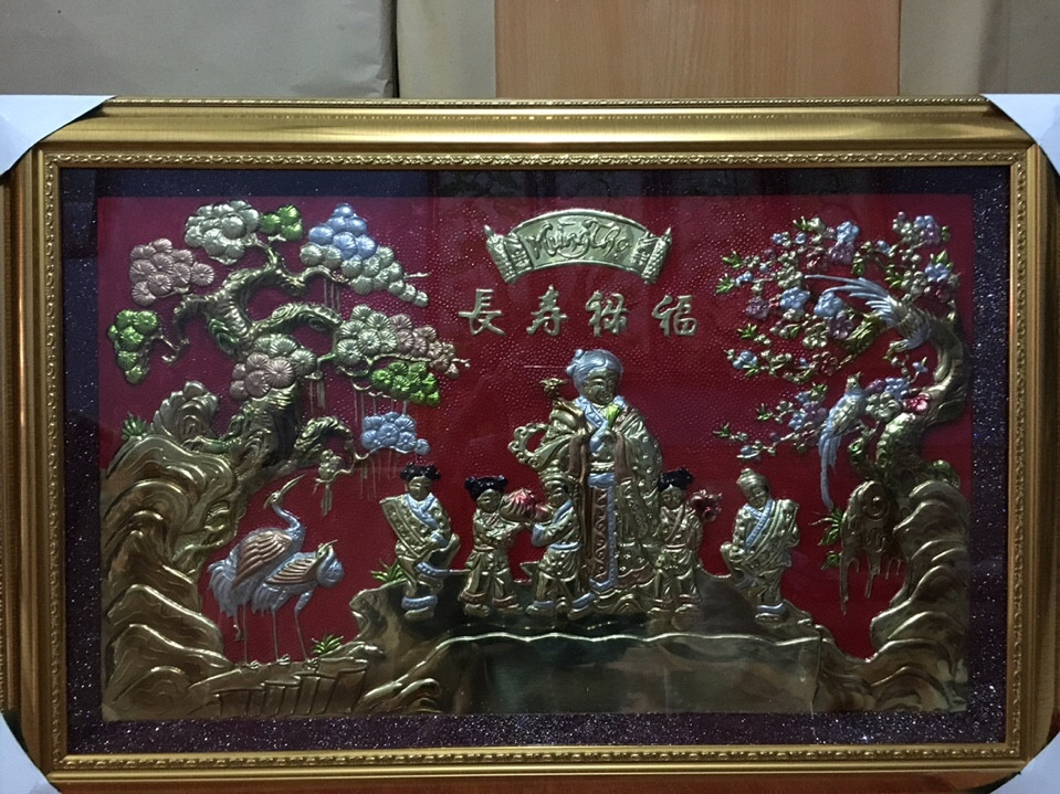 tranh mừng thọ bằng đồng