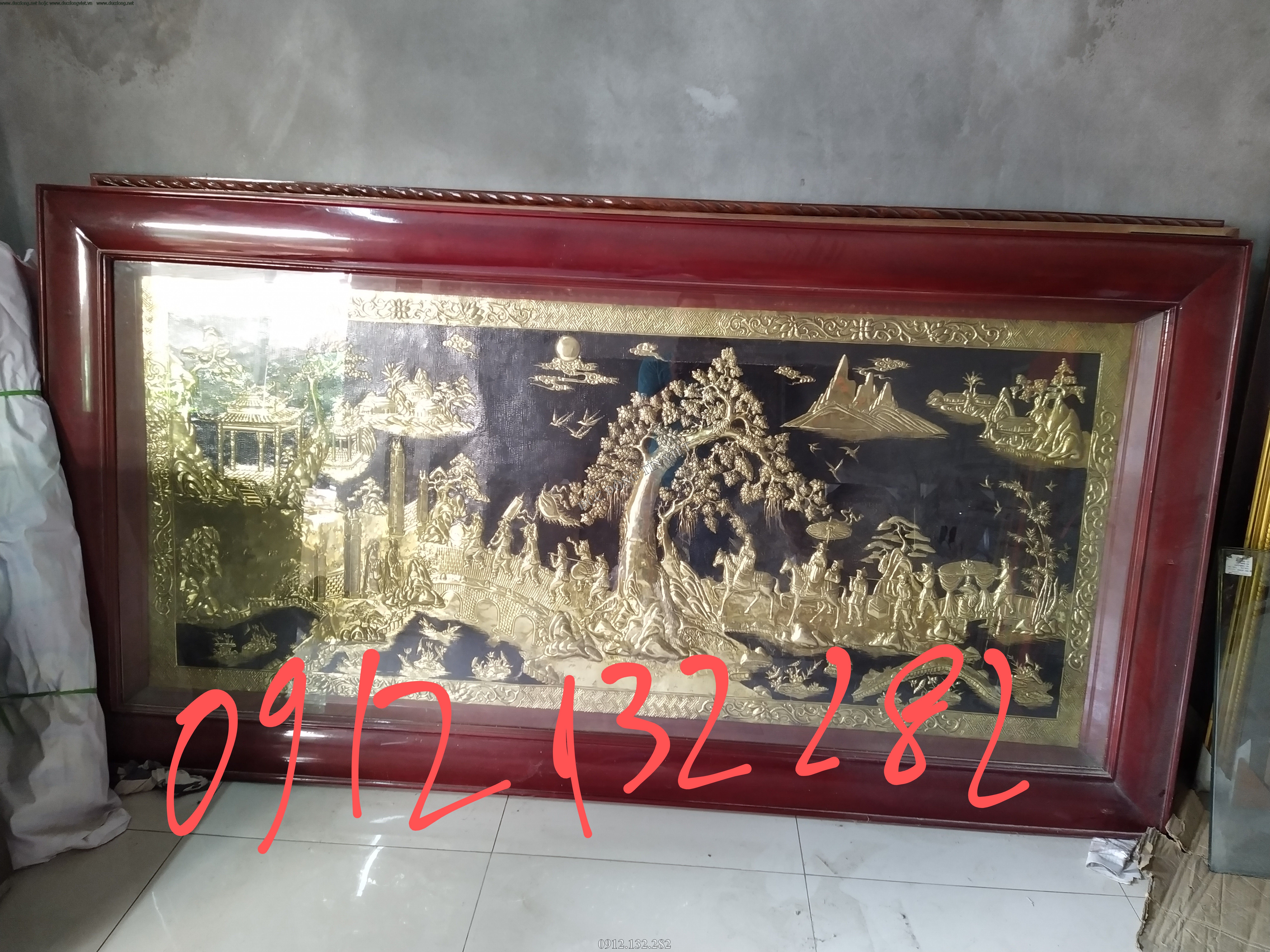 Tranh 2,3m vinh quy bái tổ
