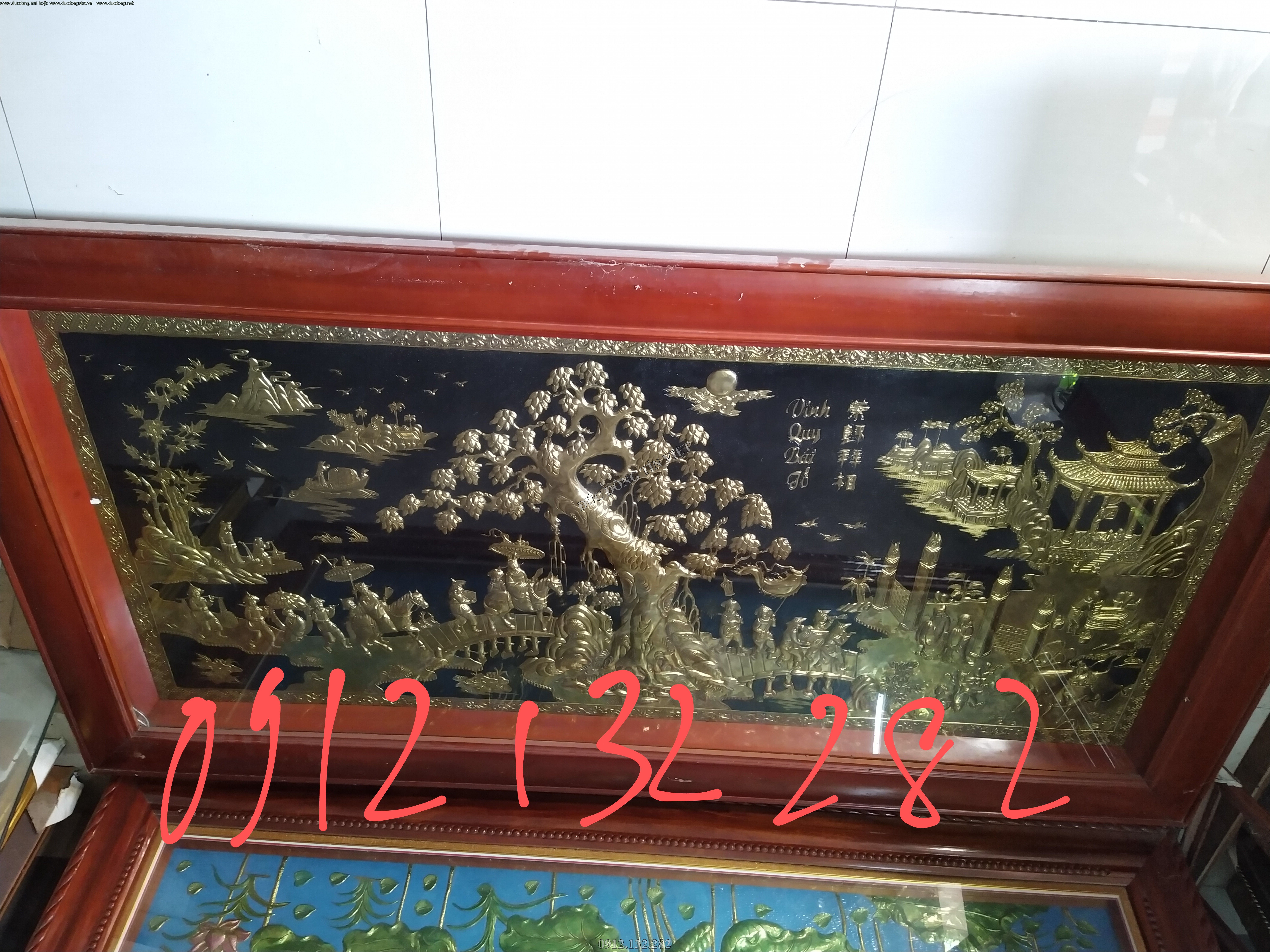 Tranh 2,3m vinh quy bái tổ
